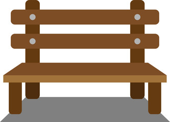 Park bench vector icon