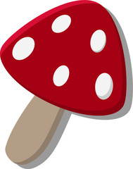 Mushroom vector icon red