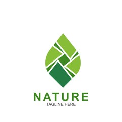 Leaf design logo Template