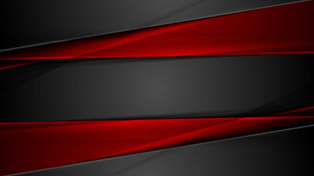 High contrast red and black glossy stripes. Abstract tech corporate motion background. Video animation Ultra HD 4K 3840x2160