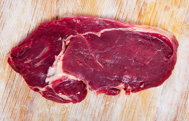 Fresh raw beef entrecote
