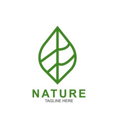 Leaf design logo Template