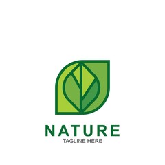 Leaf design logo Template