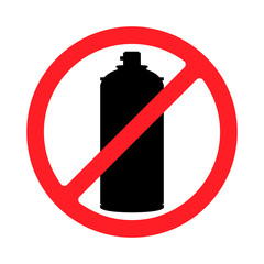 Do not spray, do not paint. Stop graffiti, drawings tags. Logo prohibition vector