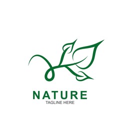 Leaf design logo Template