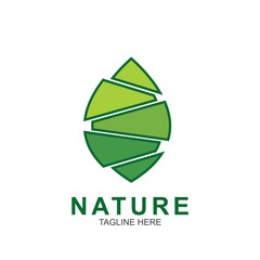 Fototapeta premium Leaf design logo Template