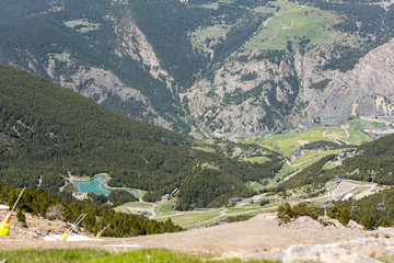 Fototapeta na wymiar Summer ski station in Canillo, Andorra