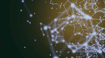 Technology modern connection particle, technology background,  digitally generated image. 3D illustration