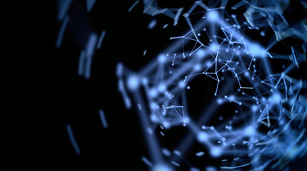 Technology modern connection particle, technology background,  digitally generated image. 3D illustration
