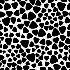 Vector monochrome background with stones. Seamless texture