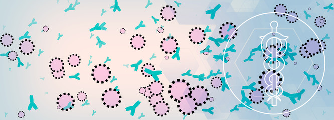 antikörper viren grafik strukturen zeichen abstrakt