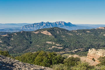Fototapeta na wymiar Montserrat desde La Mola