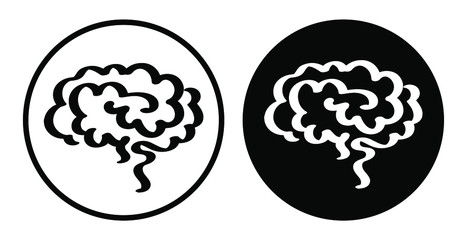 brain icon on white background
