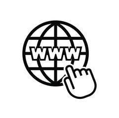 web button with hand cursor