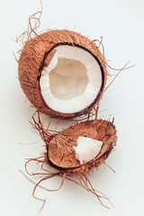 coconut on a white background, isolated