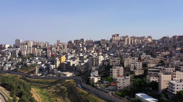 Palestinian Crowded Refugee Camp Shuafat, Jerusalem, Israel
