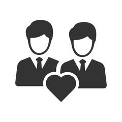 Businessman love icon