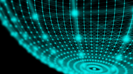 Technology modern dynamic plasma energy futuristic virtual technology background,  digitally generated image. 3D illustration