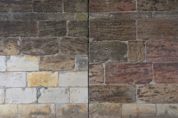 Wandverkleidung: Stein-Textur - verschiedene Farben und Formate	