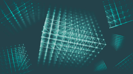 Fototapeta premium Technology modern dynamic plasma energy futuristic virtual technology background, digitally generated image. 3D illustration