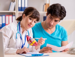 Young patient visiting doctor cardiologist