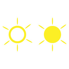 sun icon vector illustration sign