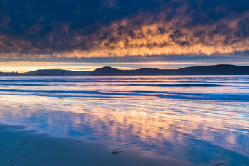 Stratocumulus Cloud Covered Sunrise Seascape