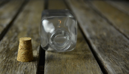A little bottle in the wood