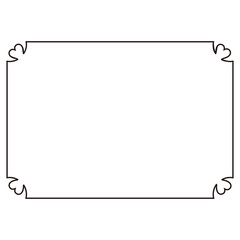 Frame border line page vector vintage simple horizontal black