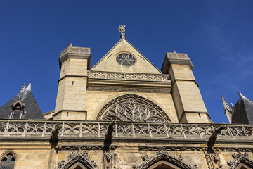 Fototapeta premium Church of Saint-Germain-l'Auxerrois at Amiral de Coligny Street. Church founded in 7 century and rebuilt many times. Paris, France.