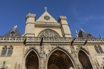 Church of Saint-Germain-l'Auxerrois at Amiral de Coligny Street. Church founded in 7 century and rebuilt many times. Paris, France.