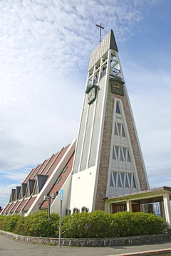 Hammerfest Church is a parish church of the Church of Norway in Gamvik Municipality in Troms og Finnmark county, Norway. The white, concrete church was built in 1961 by the architect Hans Magnus.