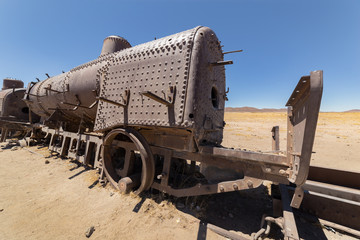 Train Cemetery (Cementerio de Trenes) in Uyuni, Bolivia