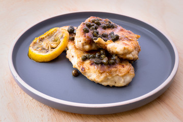 Italian food Lemon chicken Piccata