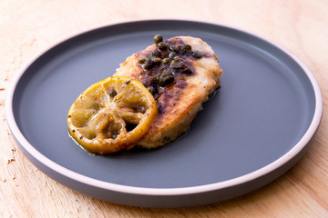 Italian food Lemon chicken Piccata