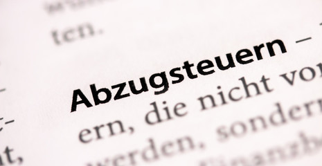 Abzugssteuer Definition