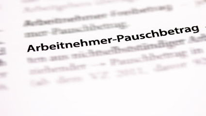 Arbeitnehmer Pauschbetrag