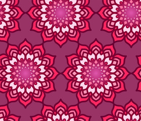 Stylized flower. Seamless ornament pattern. Suitable for cover, clothing, wallpaper, textiles, accessories, curtains and wrapping paper.
