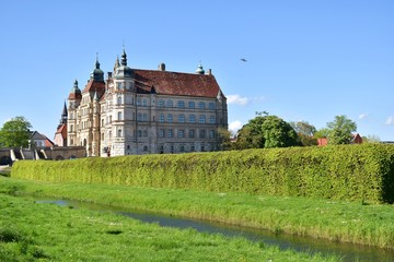 Fototapeta na wymiar Medieval castle in the park in Gustrow, Germany