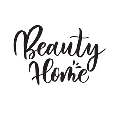 Beauty Home.  Concept inscription typography design logo.