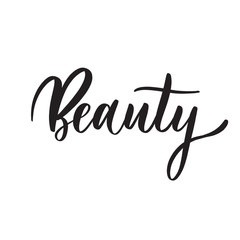 Beauty.  Concept inscription typography design logo.