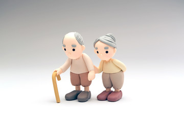 おじいさんとおばあさん【clay doll】