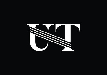 Initial Monogram Letter U T Logo Design Vector Template. Graphic Alphabet Symbol for Corporate Business Identity