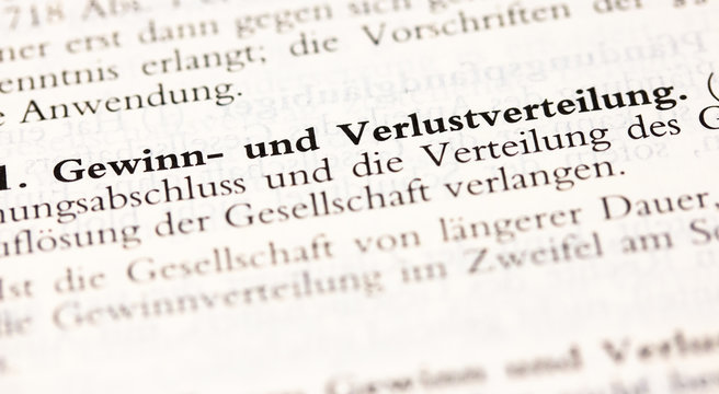 Gewinn und Verlustverteilung, Gewinnverteilung