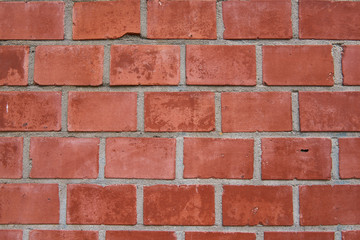 Texture of a red brick wall