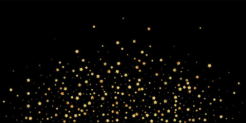 Gold stars random luxury sparkling confetti. Scatt