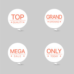Round label icon set