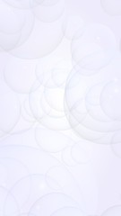Abstract white background. Backdrop with light transparent bubbles. Vertical orientation. 3D illustration