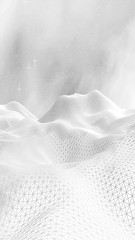 Obraz premium White abstract background. Hi tech network. Cyberspace grid. Outer space. Starry outer space texture. 3D illustration