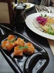 Smoked fish with vegetables